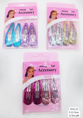Kids Tic Tac Hair Clip Mix Color (12 Box Packet)